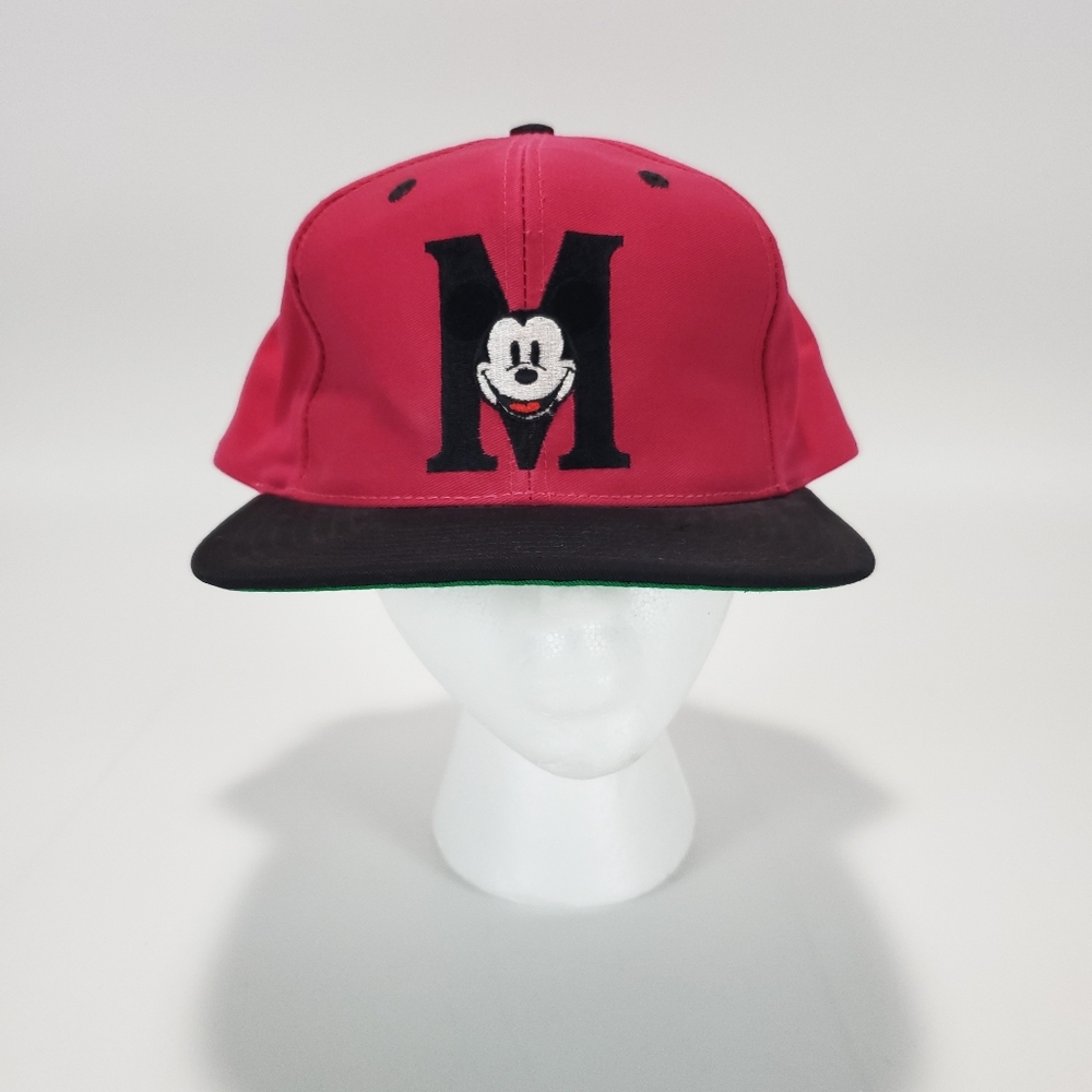 Vintage Mickey Mouse Plum & Black Snapback Hat from Disney Store NWT